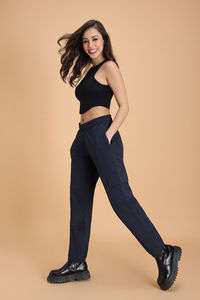 Zivame Knit Cotton Loungewear Bottom - Navy Blazer — thumbnail 5